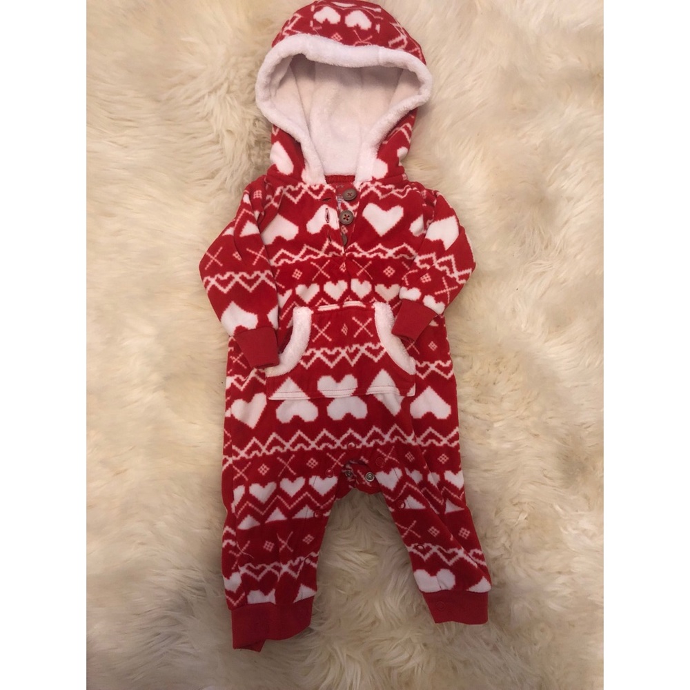 Brand New Carter’s Hooded Fleece Bodysuit Romper